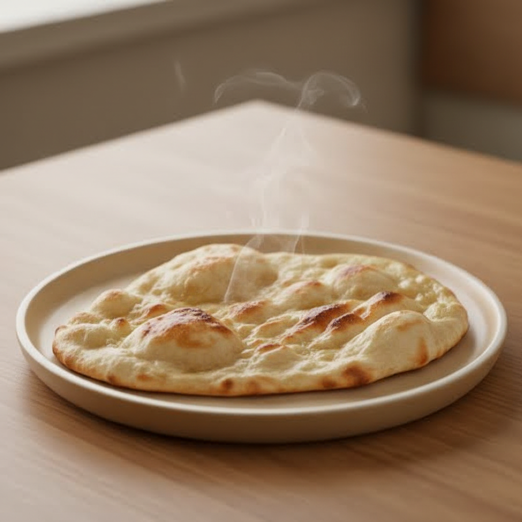 Freshly baked tanduri naan