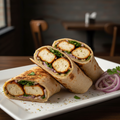 Afgani Chaap Roll with creamy chaap filling