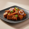 Tangy Achari Chaap with coriander, pickled chili and onion