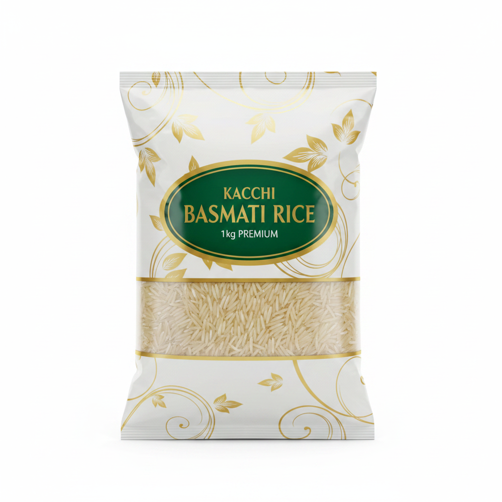 Kacchi Basmati Rice 1kg - With Package Catalog