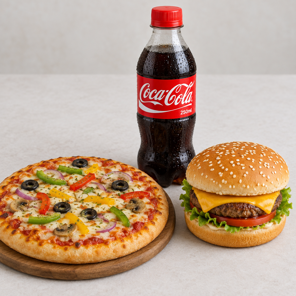 Combo 1 with Coca-Cola labelled bottle