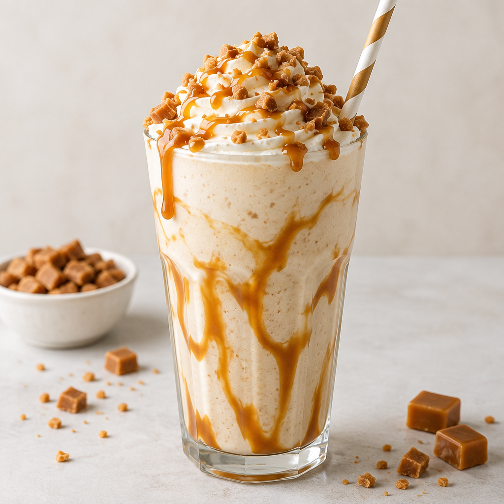 Creamy butterscotch milkshake
