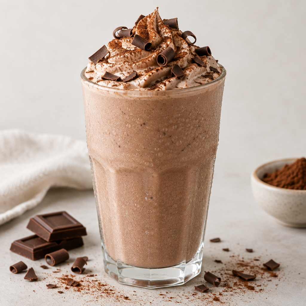 Creamy chocolate milkshake