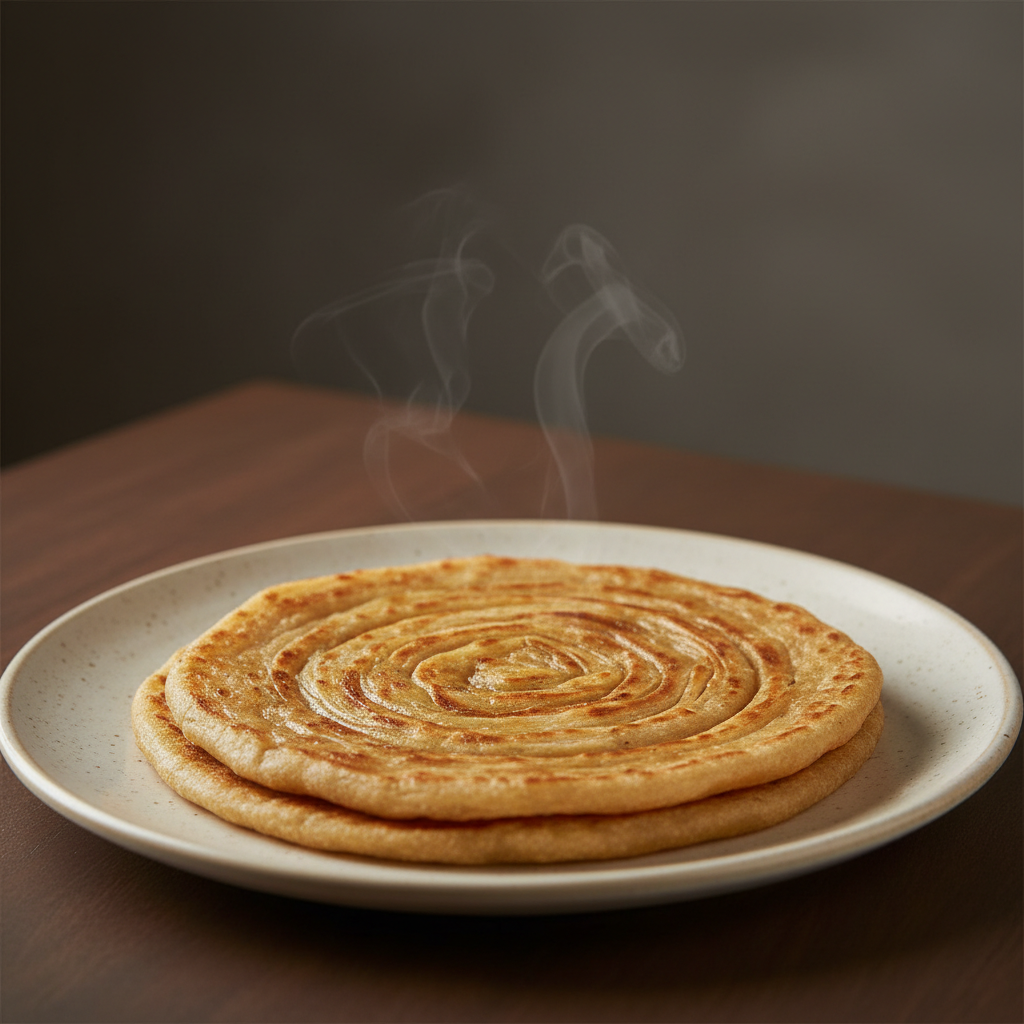Laccha Paratha with flaky golden layers