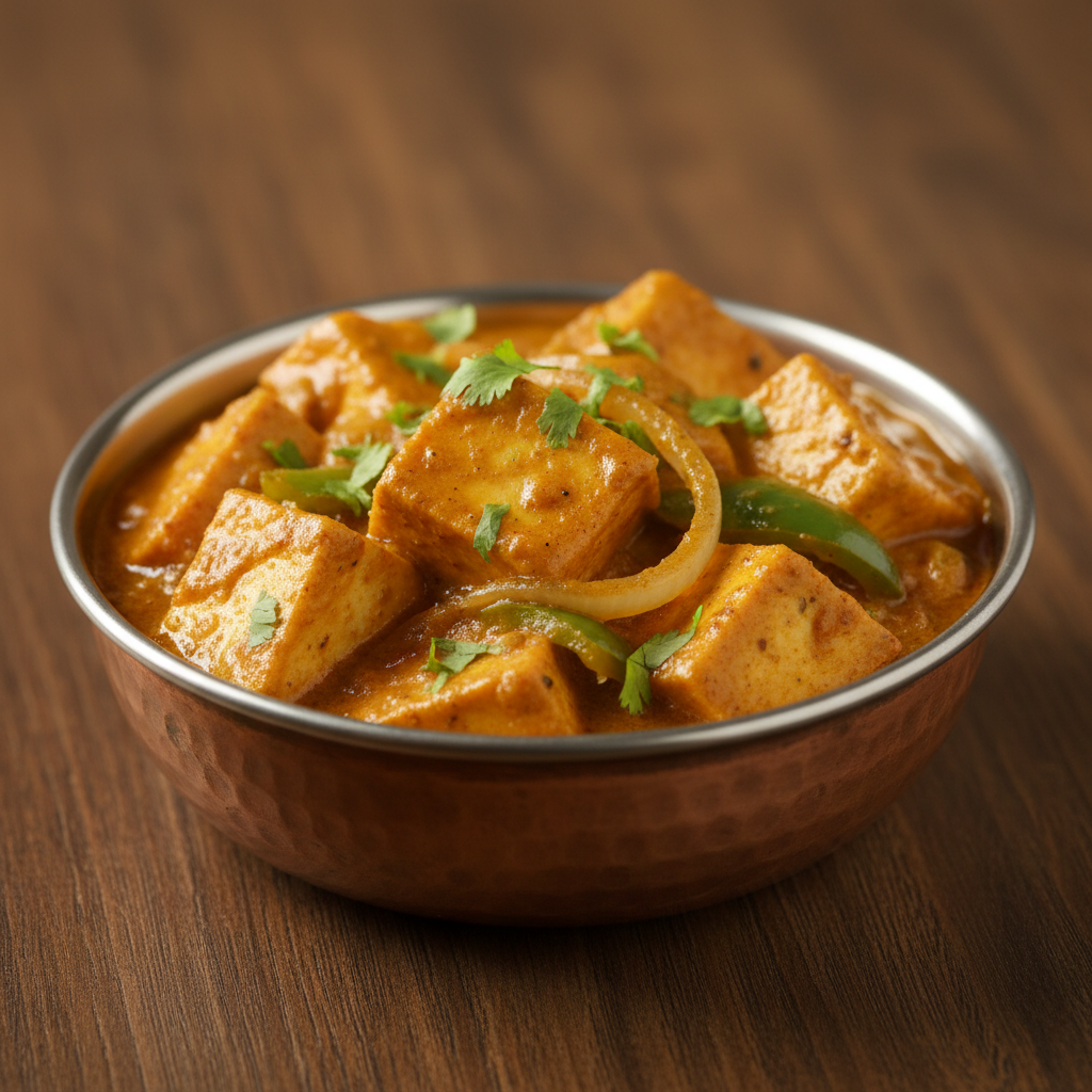 Paneer Do Piyaza served with onion gravy