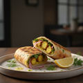 Lemon Chaap Roll with zesty chaap filling