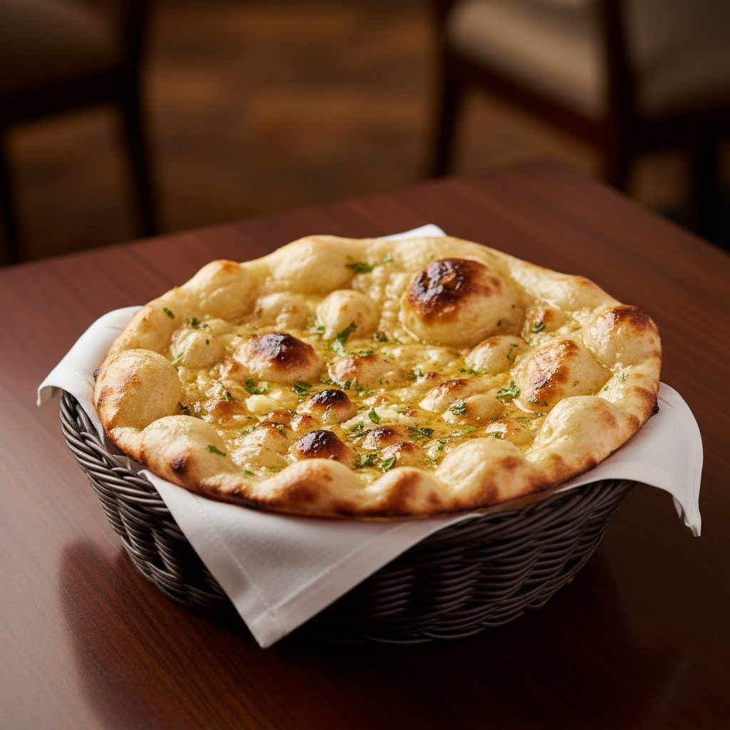 Butter Naan with butter and coriander