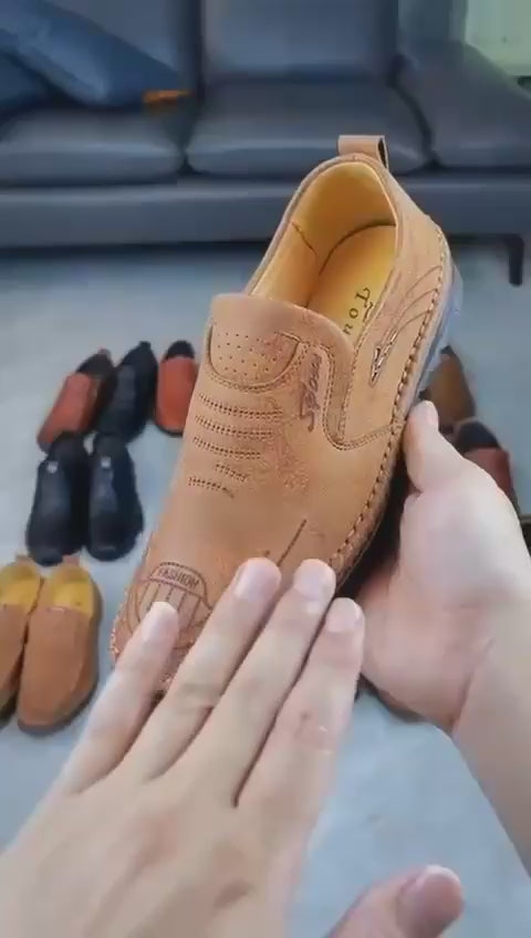 MENS AURELLIA SIGNATURE TAN SHOES