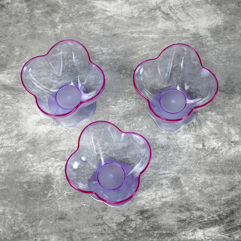 5343 New Modern Style Dessert  Ice Cream Bowl Plastic 6pcs For Home  Office  Party Use